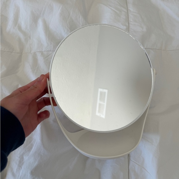 Room Essentials Other - Room Essentials White Vanity Mirror - 360° Swivel Tabletop